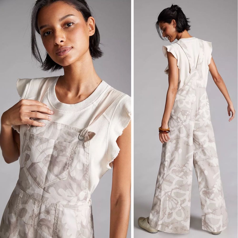 Anthropologie Maeve Wide-Leg Overalls NWT S/M